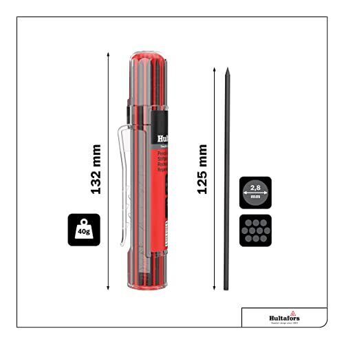 Hultafors Tools 650110 Dry Marker Refill Pack HRD G Contractor Pencil Gray