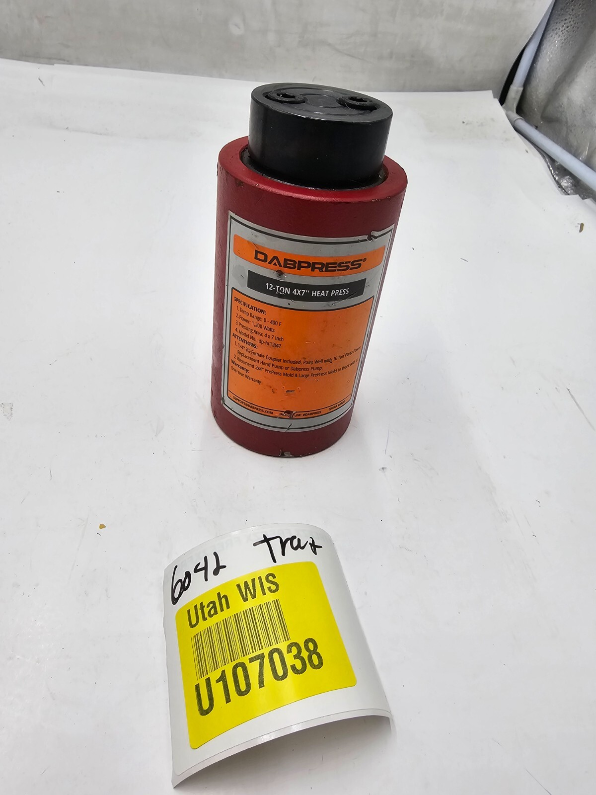 Dabpress 12-Ton 4×7″ Hydraulic Jack For Commercial Heat Press Machine dp-hr12tr7