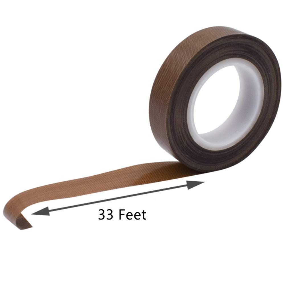 PTFE Coated Fabric Teflon Tape High Heat Adhesive Brown