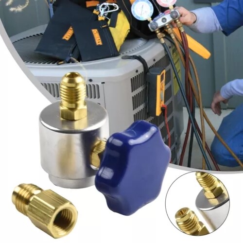 Self Sealing R134A Can Tap Valve Dispenser For A/C Charging Hose AD01 Convertor