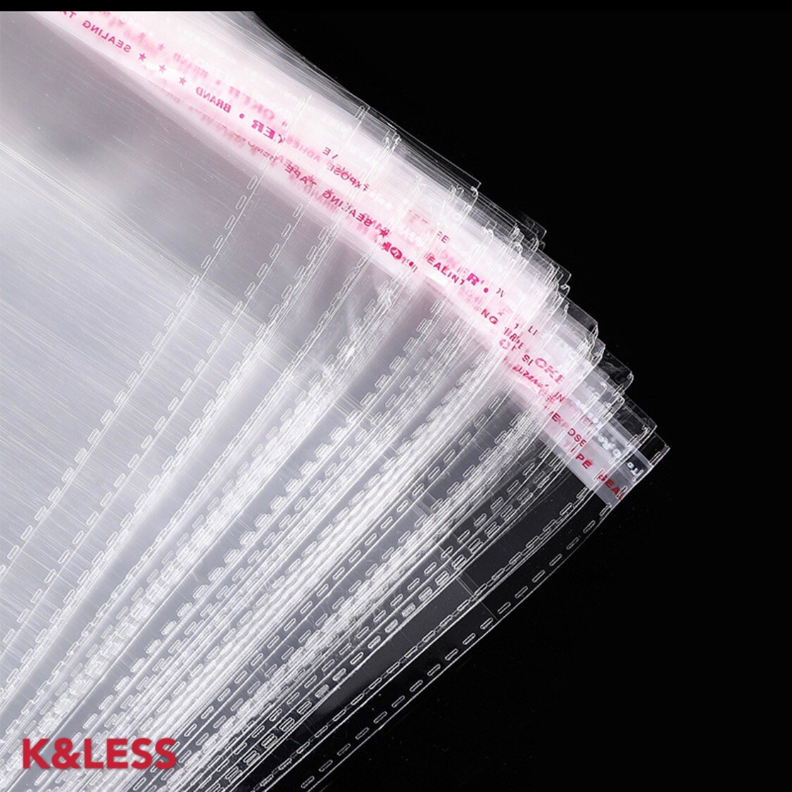 Tape Poly Clear Plastic Bags Self Adhesive T-Shirt Apparel Resealable with Tape