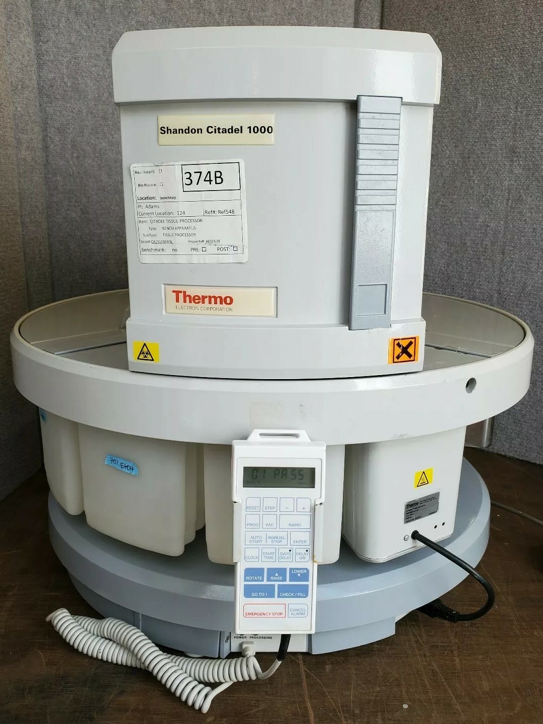 Thermo Shandon Citadel 1000 Bench Apparatus Tissue Processor Wax Bath Carousel