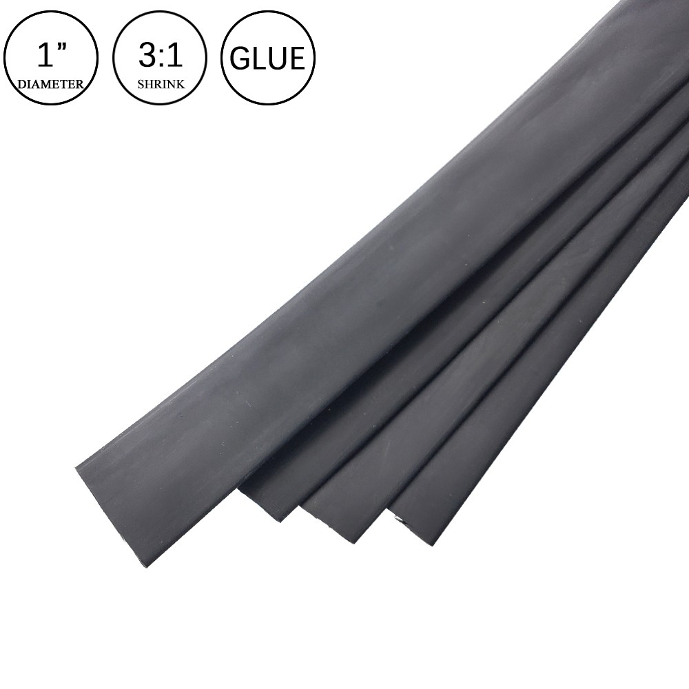 New 3:1 Heat Shrink Tube – 1″ Dual Wall Marine Adhesive Glue Lined Waterproof