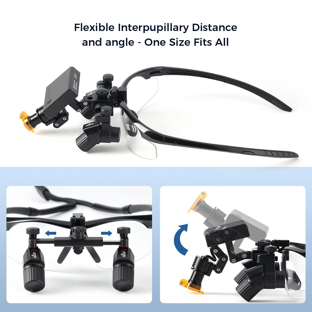 2.5.0X-6.0X Dental Medical Surgical Ergo Binocular Loupes /5W LED Head Light