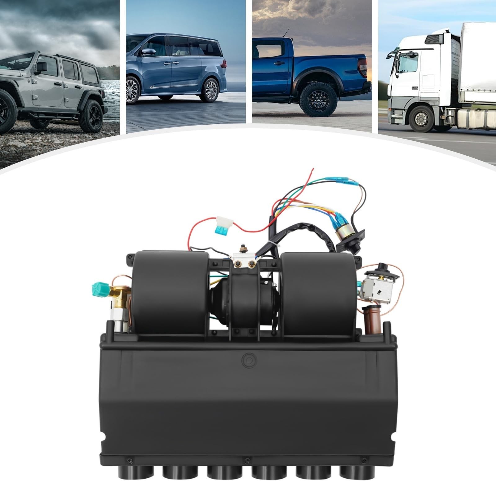 Universal Car Air Conditioner Evaporator 12V 80W Under-Dash 3 Speed 258CFM