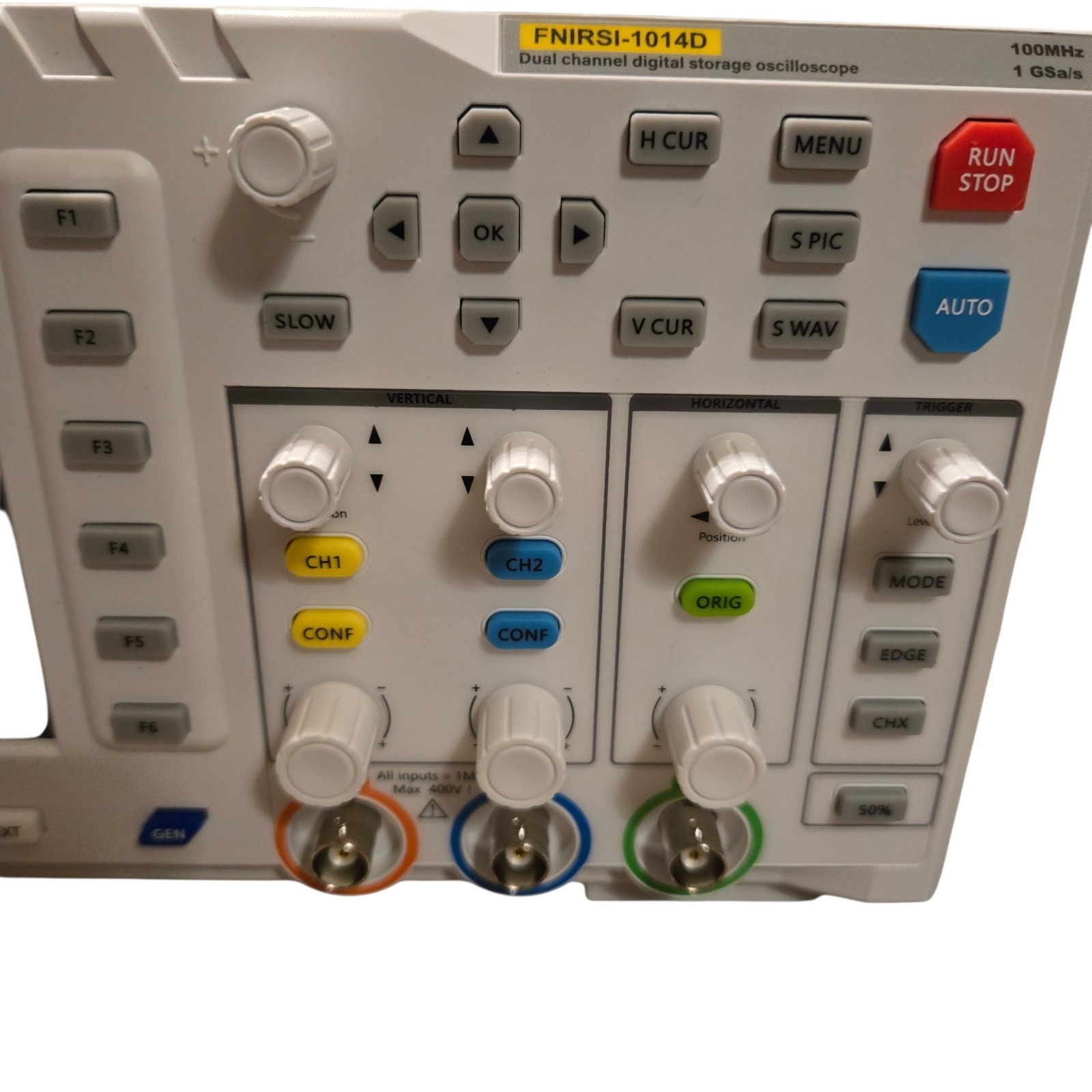 FNIRSI-1014D Digital Oscilloscope 100MHz 1GSa/s 240Kbit Signal Generator