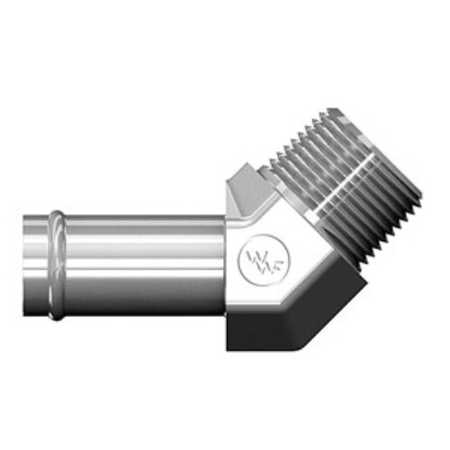 1/2″ Beaded Hose Barb x 1/2″ Male Pipe NPT 45° Steel Adapter 4503-08-08