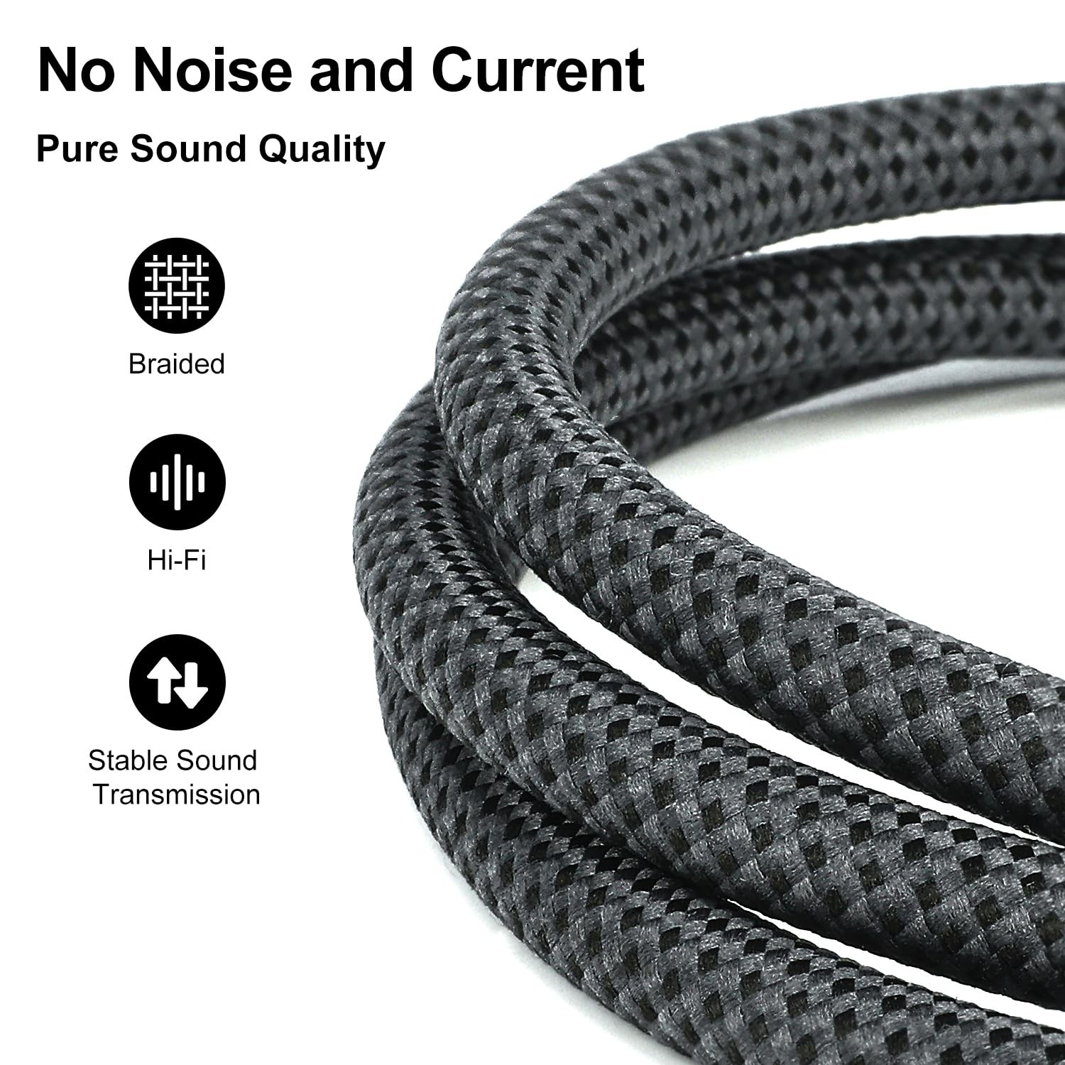 USB C to 6.35 mm 1/4 inch TS Guitar Audio Cable, Audio Recording, Bass, Elect…