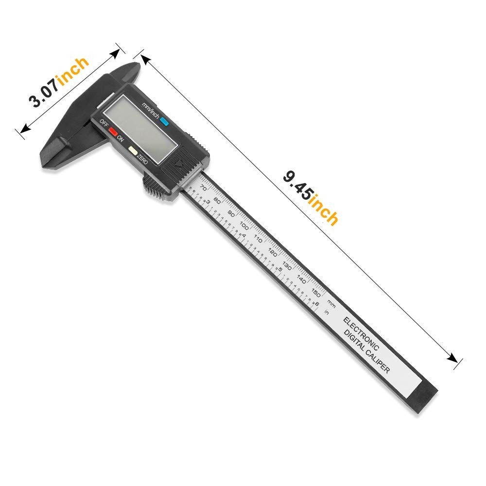 Digital Caliper 6 Inch with Large LCD, Auto-Off, and Unit Conversion