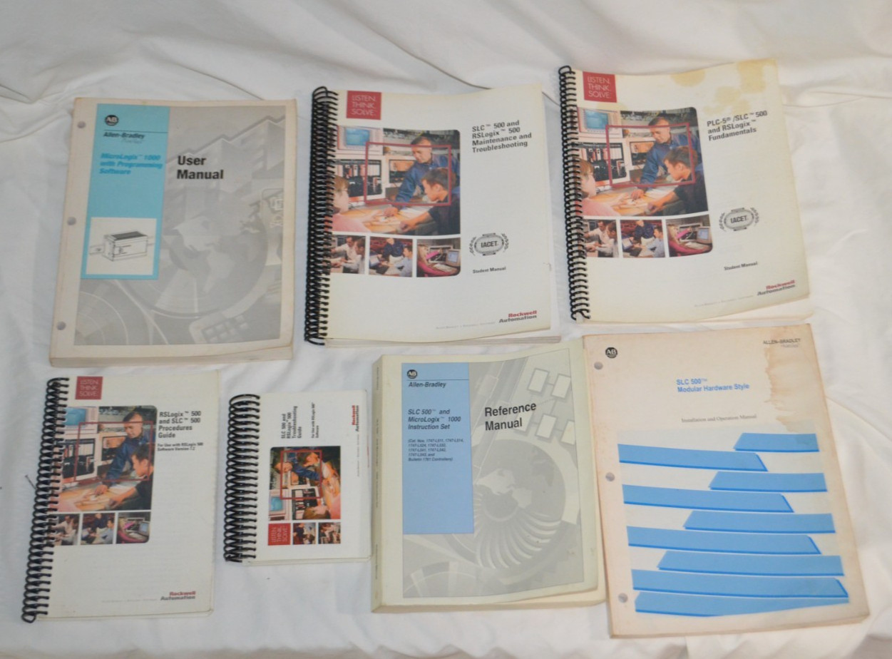 Allen Bradley Rockwell Automation Book Lot RSLogix 500 SLC 500 MicroLogix 1000