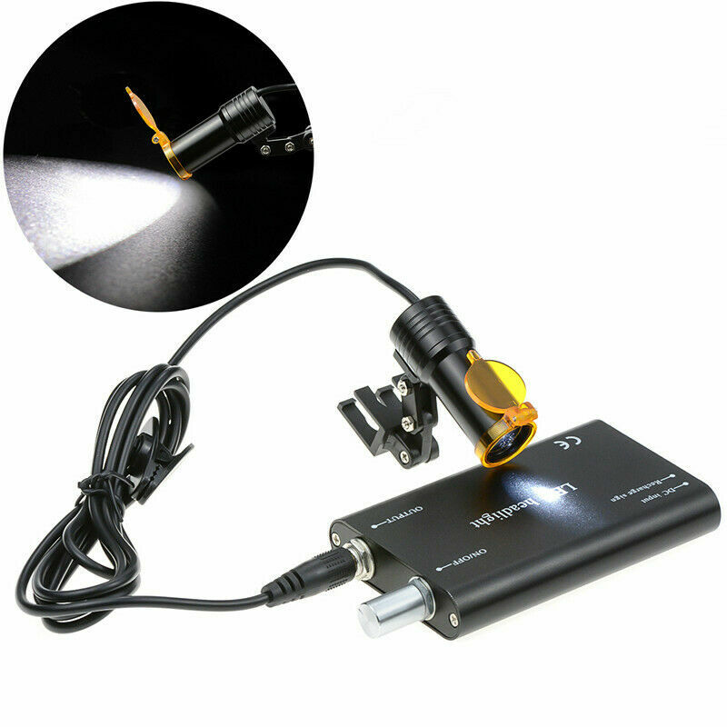 Dental 5W LED Head Light with Filter Insert Type for Binocular Loupes Black US