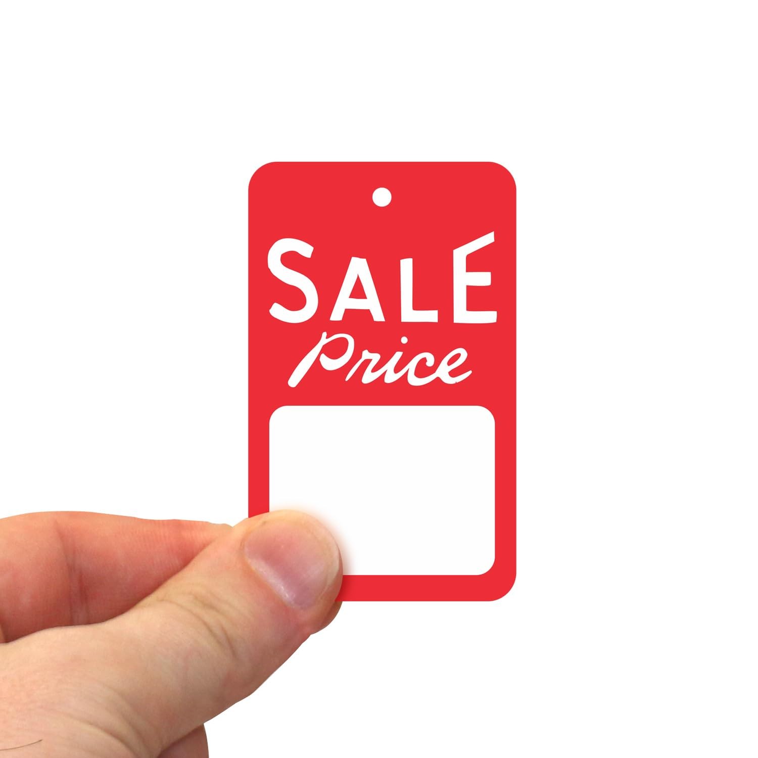 1000 Pack Sale Price Tags Unstrung 1.75×2.875 Inch Red White Retail Supply
