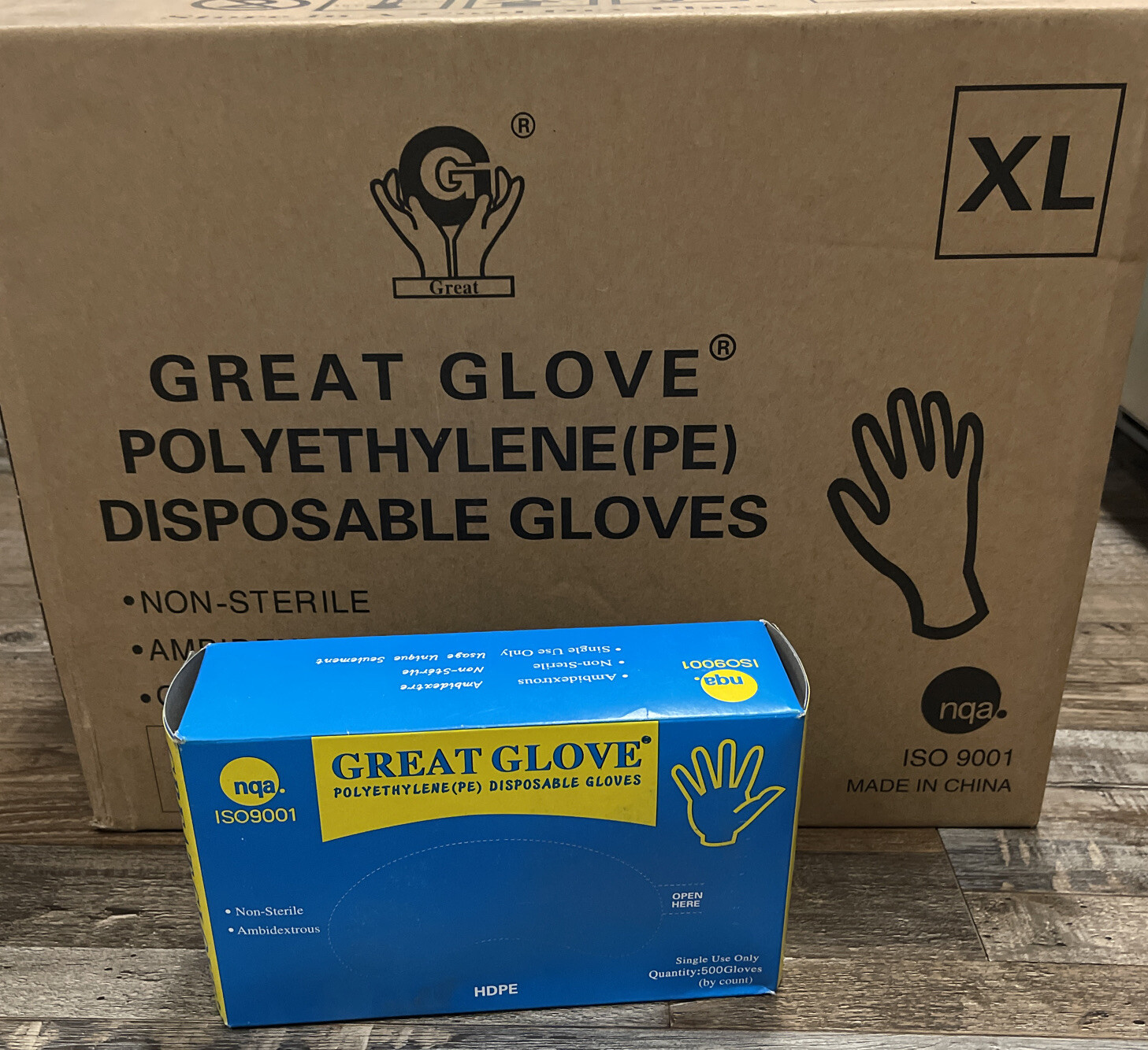 Great Gloves Polyethylene Gloves (PE) XL Disposable Food Grade 10,000 PCS