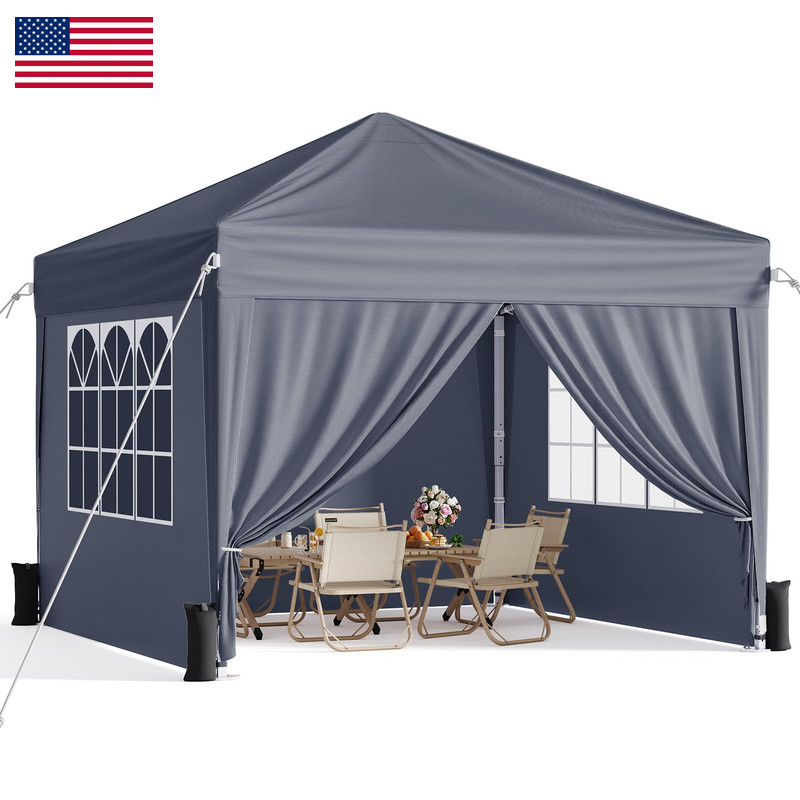 Vinabilia 10X10 Pop Up Canopy Sidewalls Instant Portable Canopy Tent Carry Bag
