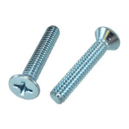 #3-48 x 3/8″ FLAT HEAD PHILLIPS MACHINE SCREWS STEEL ZINC, SELECT QTY