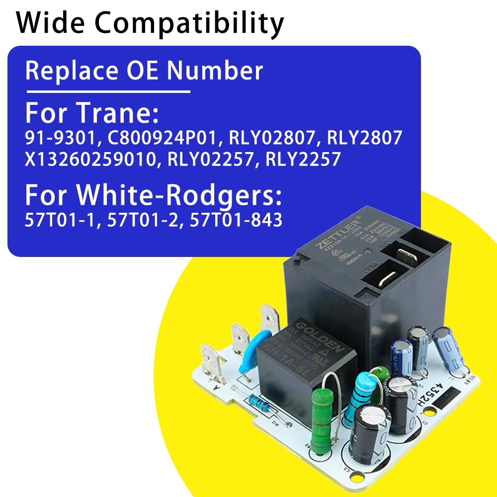 57T01-843 Blower Time Delay Relay For 91-9301 C800924P01 RLY02807 RLY2807