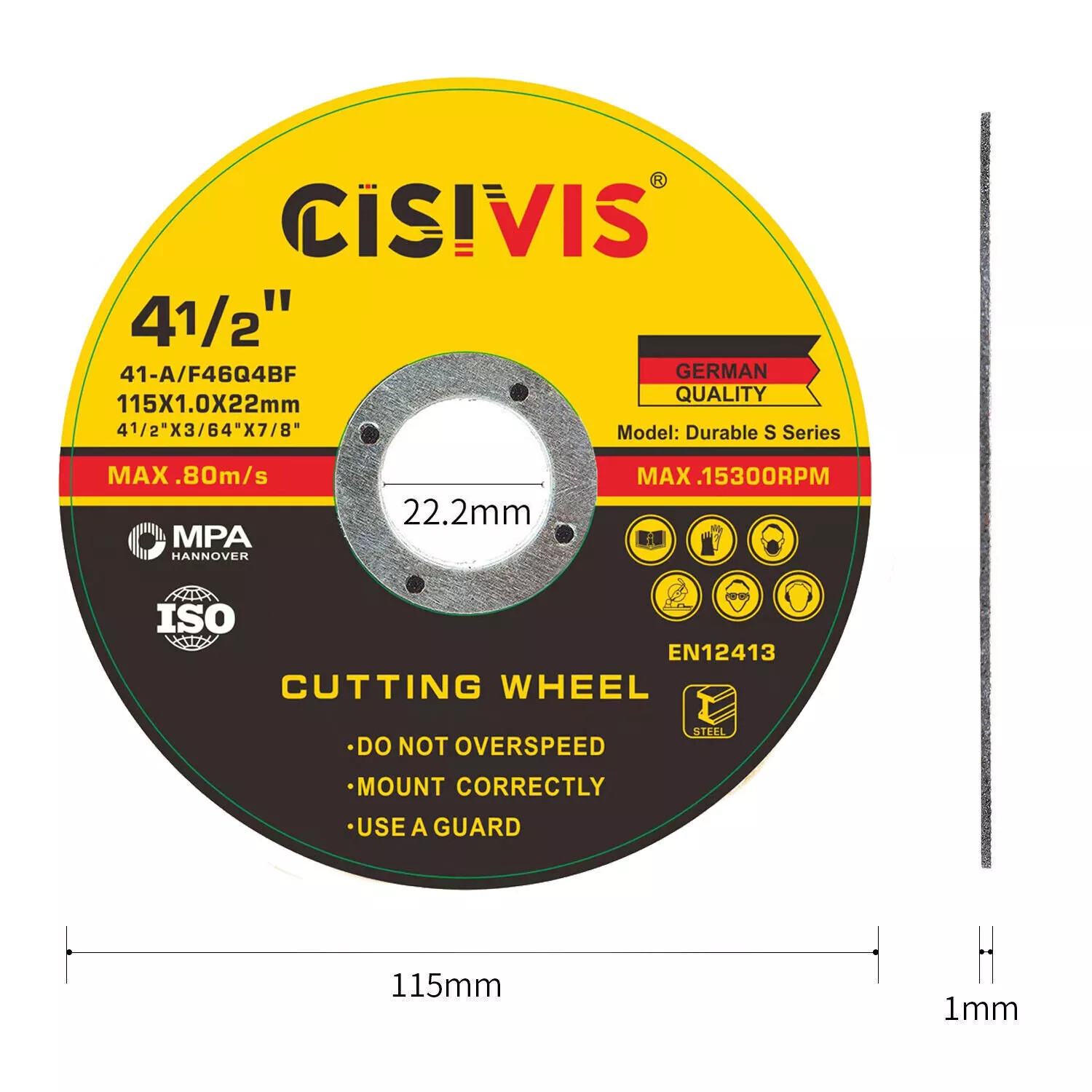 10PACK Cut Off Wheels 4-1/2″ Metal & Stainless Steel Angle Grinder Cutting Disc.