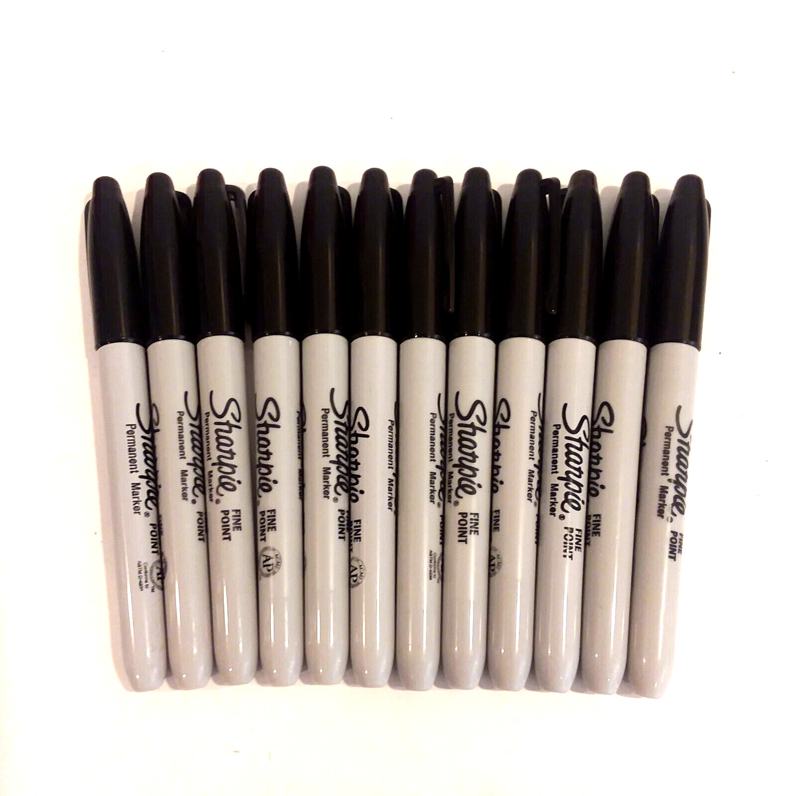 12 Sharpie 30001 BLACK Permanent Markers Fine Point Tip NEW BLIND SHIP AVAILABLE
