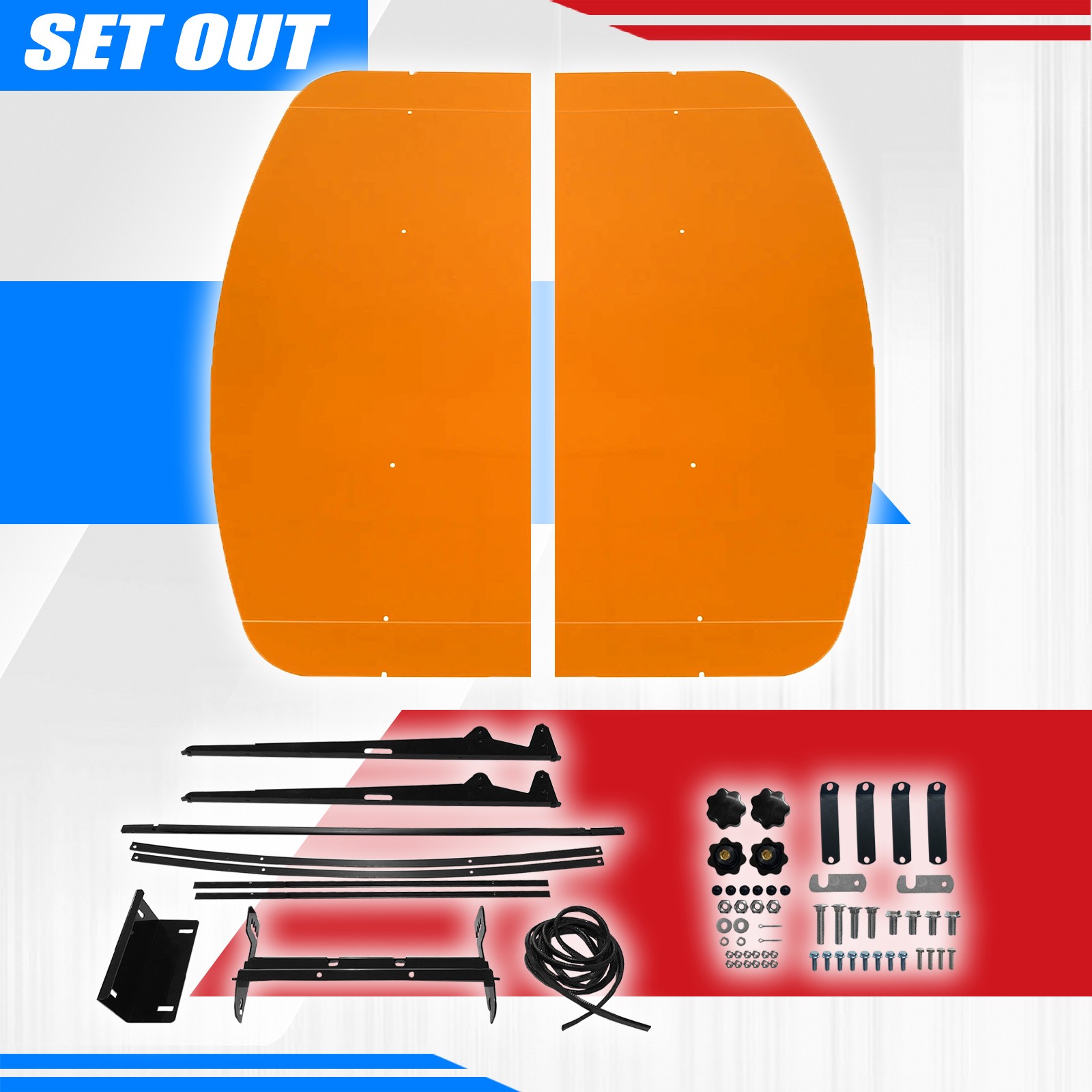 Tractor Canopy For Tractors Mowers ROPS Replace for Tuff Top 52″x52″ Orange