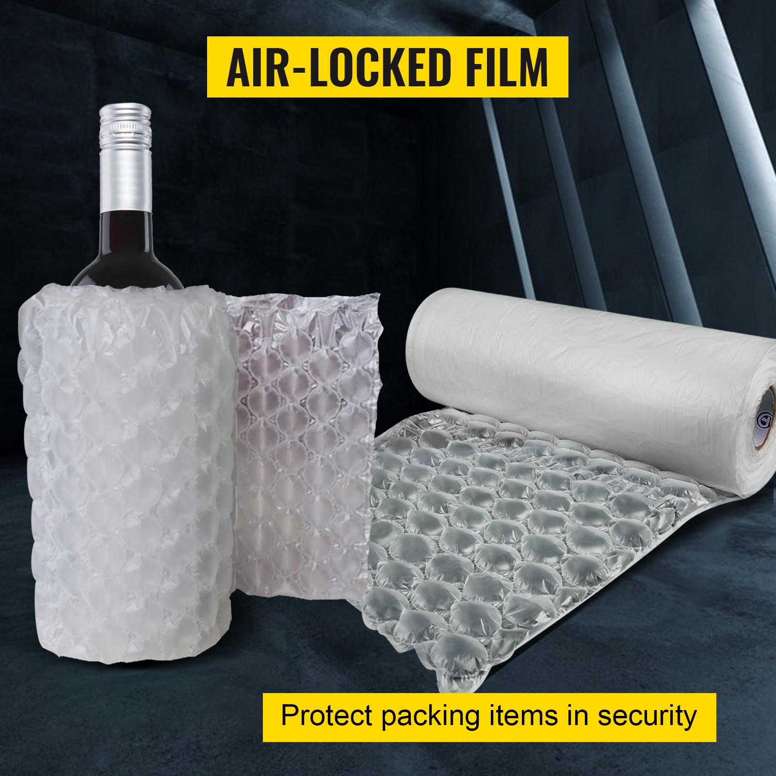 984ft x 16″ Air Cushion Machine Film Bubble Pillow Packaging Padding Roll 2 Pack