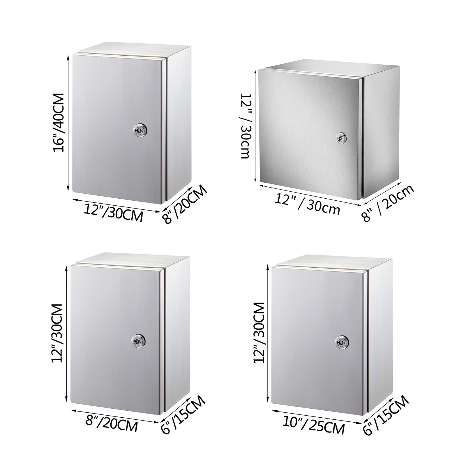 12” 16” 20″ 24” Stainless Steel Electrical Enclosure Junction Box IP65