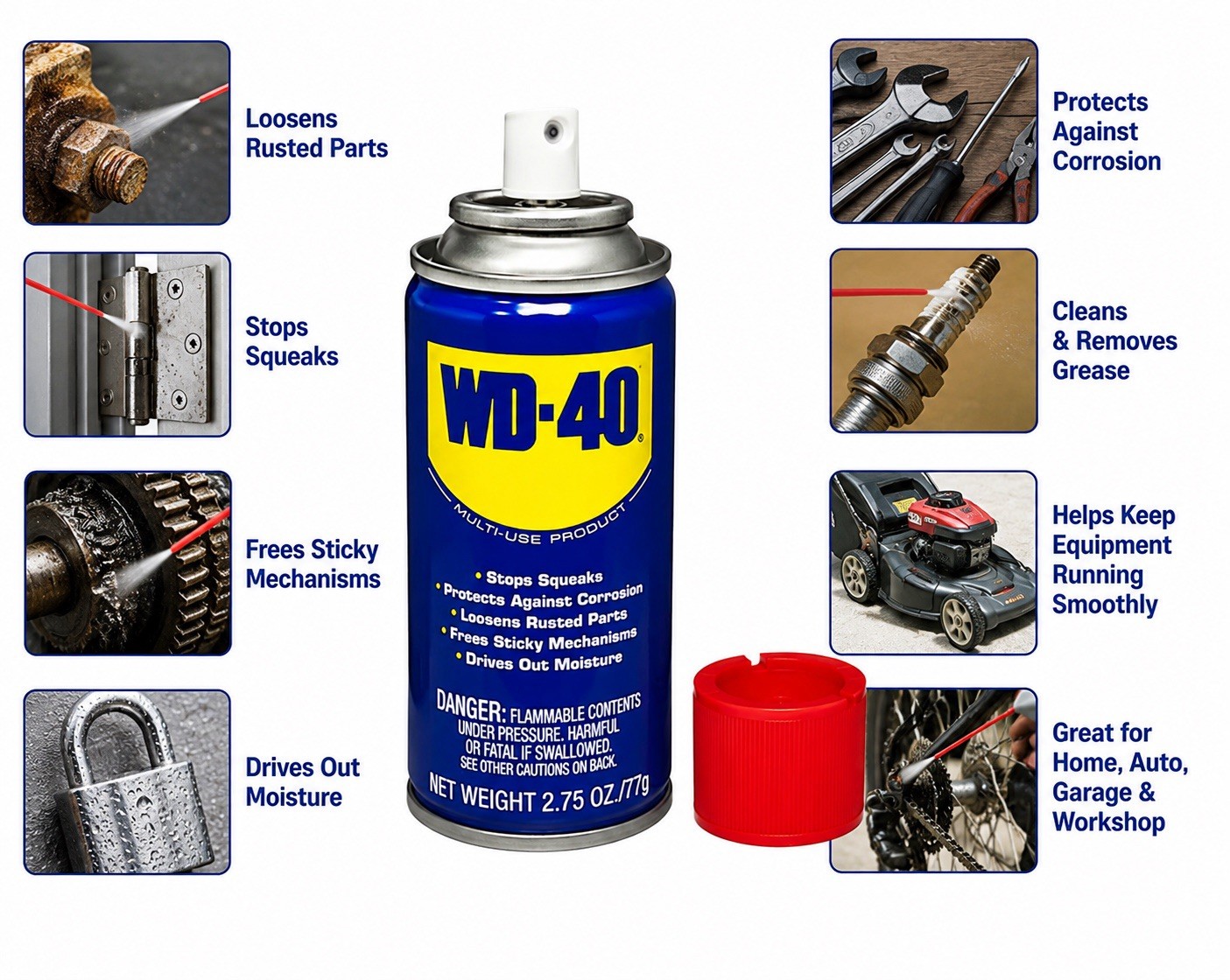WD-40 Multi Use Product Spray 2.75 Oz (6PACK) Lubricant Rust Protection