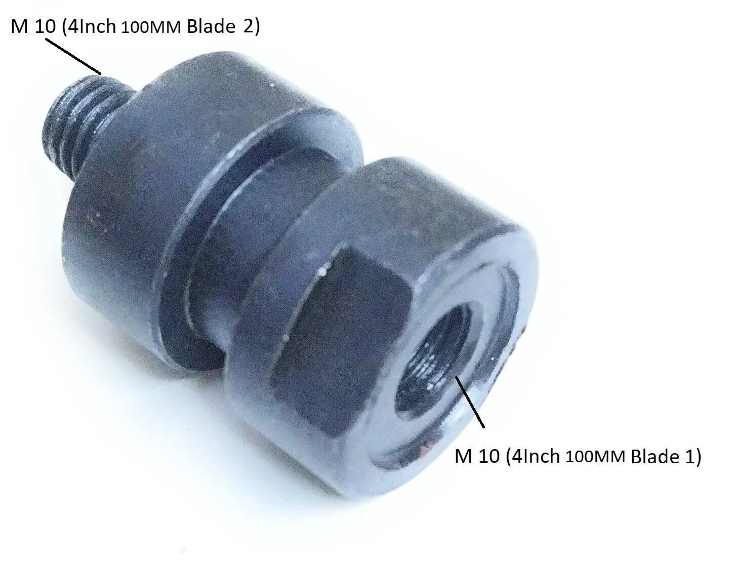 10.2cm Angle Grinder Double Blade Adapter For Diamond Marble Blades, Nut