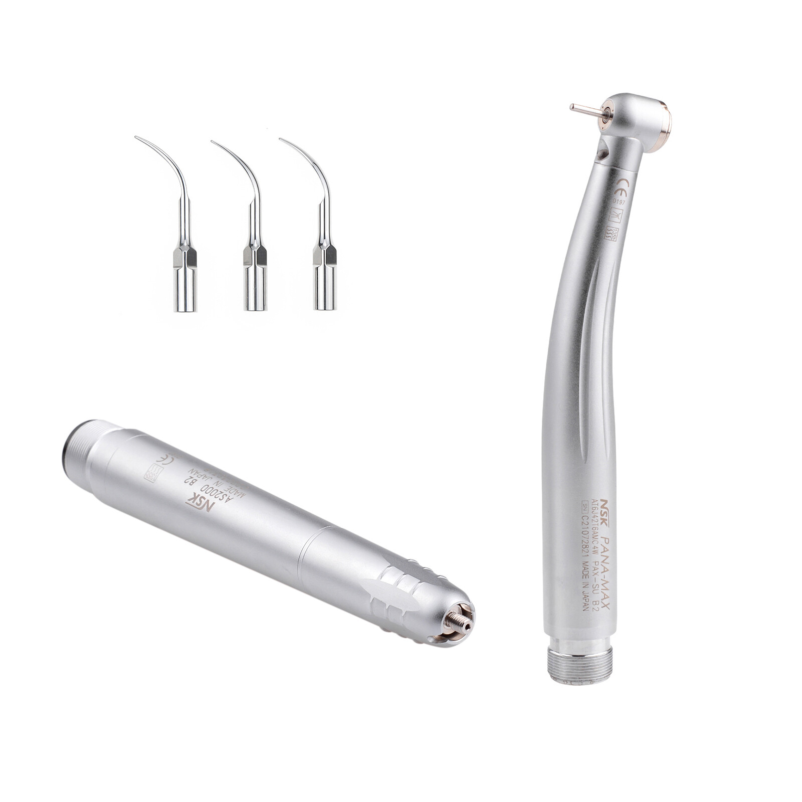 NSK Type Dental PANA MAX LED High Speed Handpiece+Air Scaler+EX203C Low Speed US