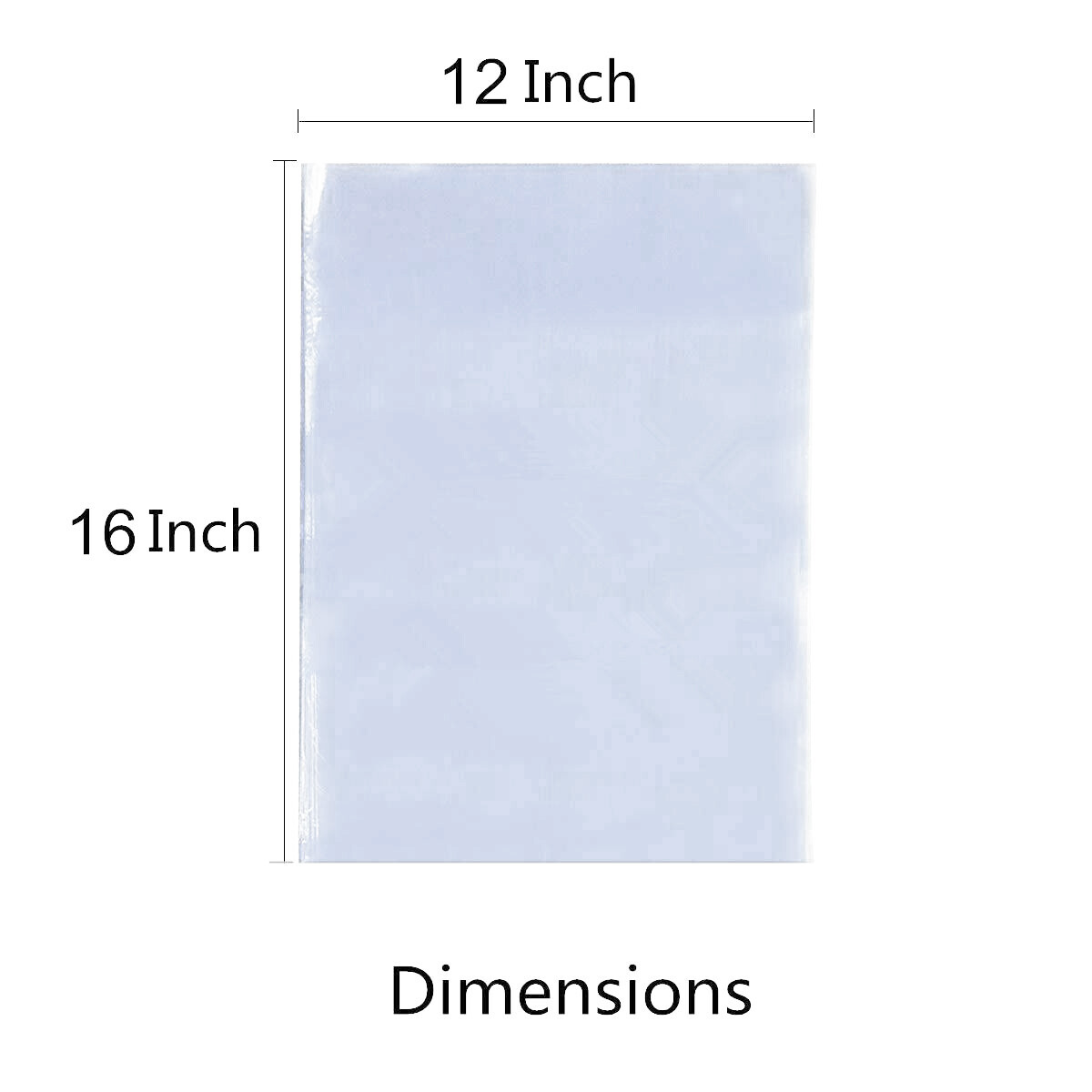 X1000 12″X16″ Clear Heat Shrink Wrap Bags PVC Film Gifts Bottles Candles Packing