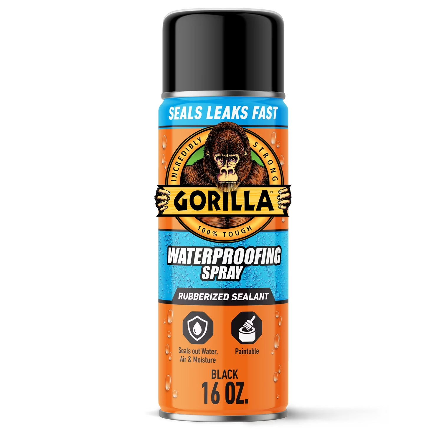 (3 Pack) Gorilla Waterproof Seal Spray 16 oz Rubber Coating Leak Repair Spray