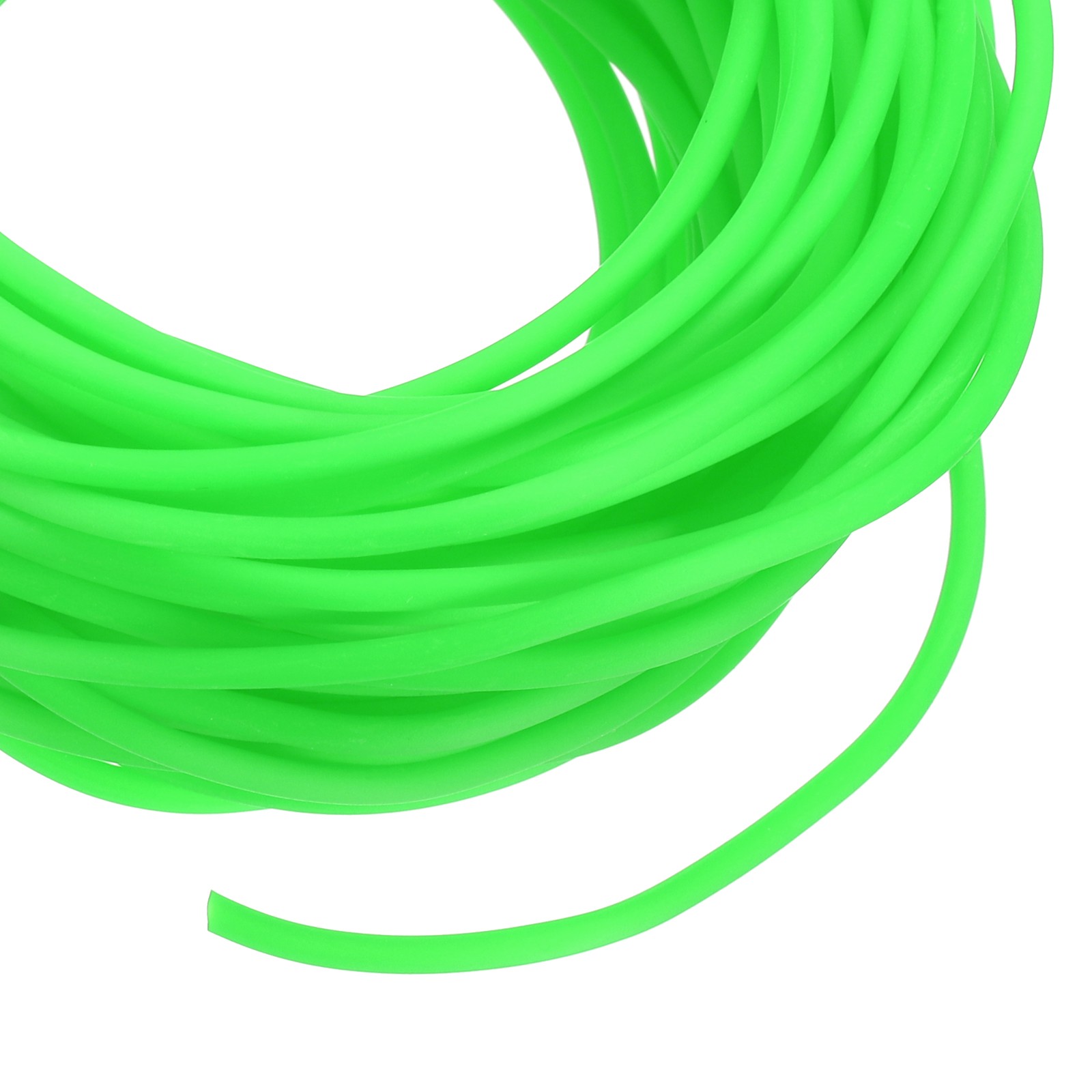 Rubber Cord Tube 33ft 2mm Dia 1.2mm Hole Light Green Hollow Tubing for DIY Craft