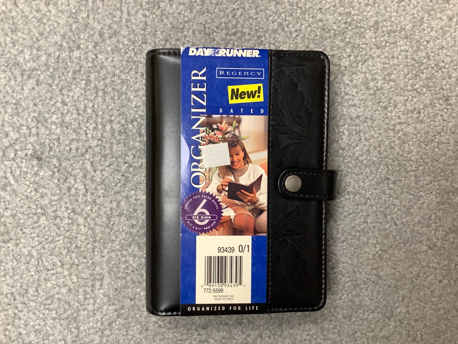 NEW–1998 Regency Day Runner–6 Ring–Faux Black Leather–93439