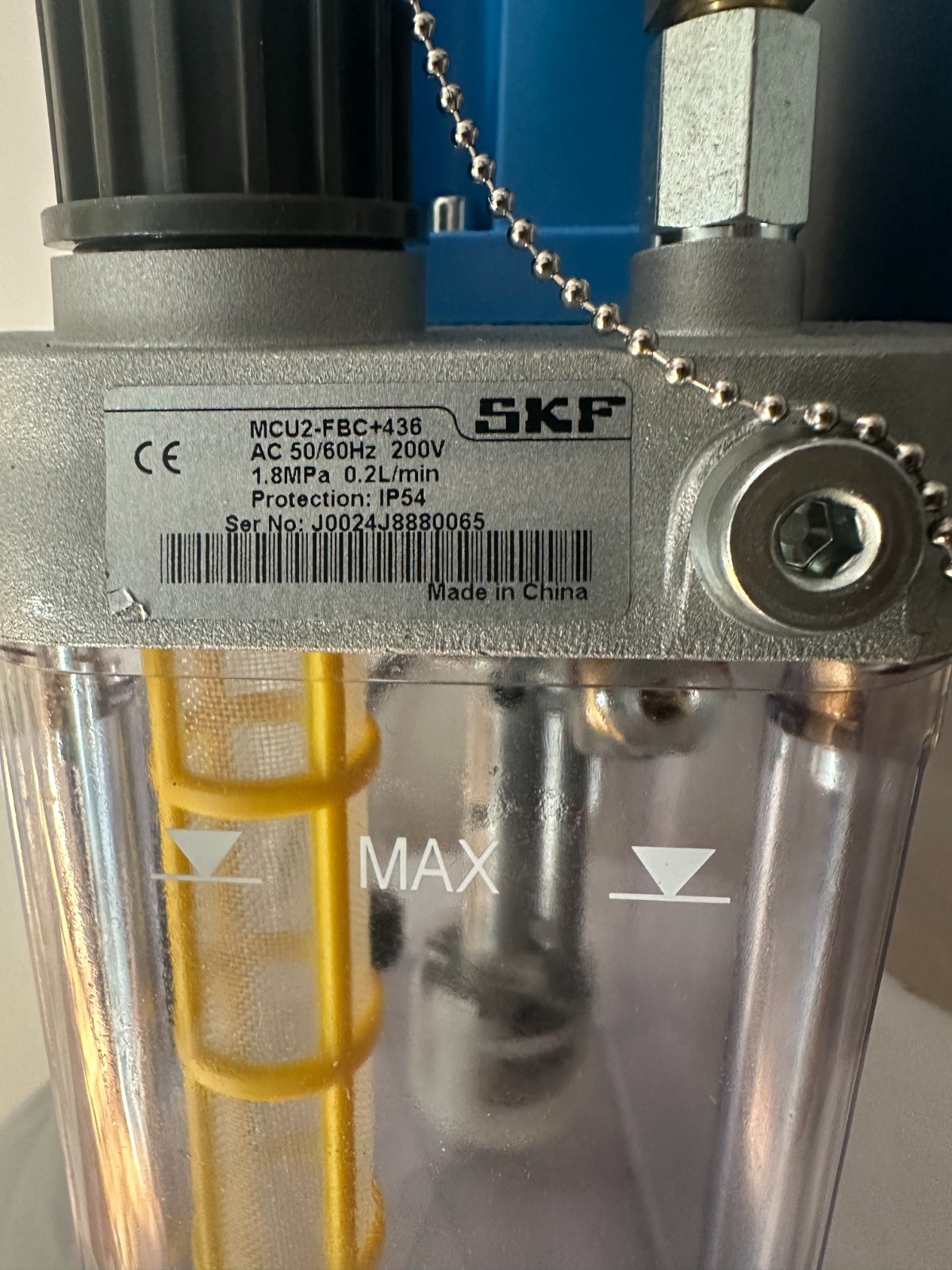 SKF Lube Pump MCU2-FBC+436 1.8MPa. .02L/min 200v (Warranty 60 days)