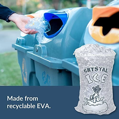 Clear Ice Bags with Closure – 10 lb Capacity, Perfect for Indoor and Outdoor Use