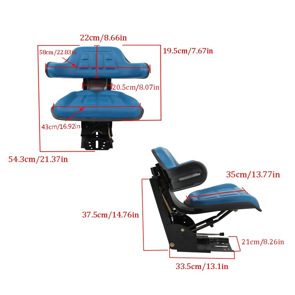 Tractor Seat Suspension Replacement Adjustable Padded Seat For FORD /NEW HOLLAND