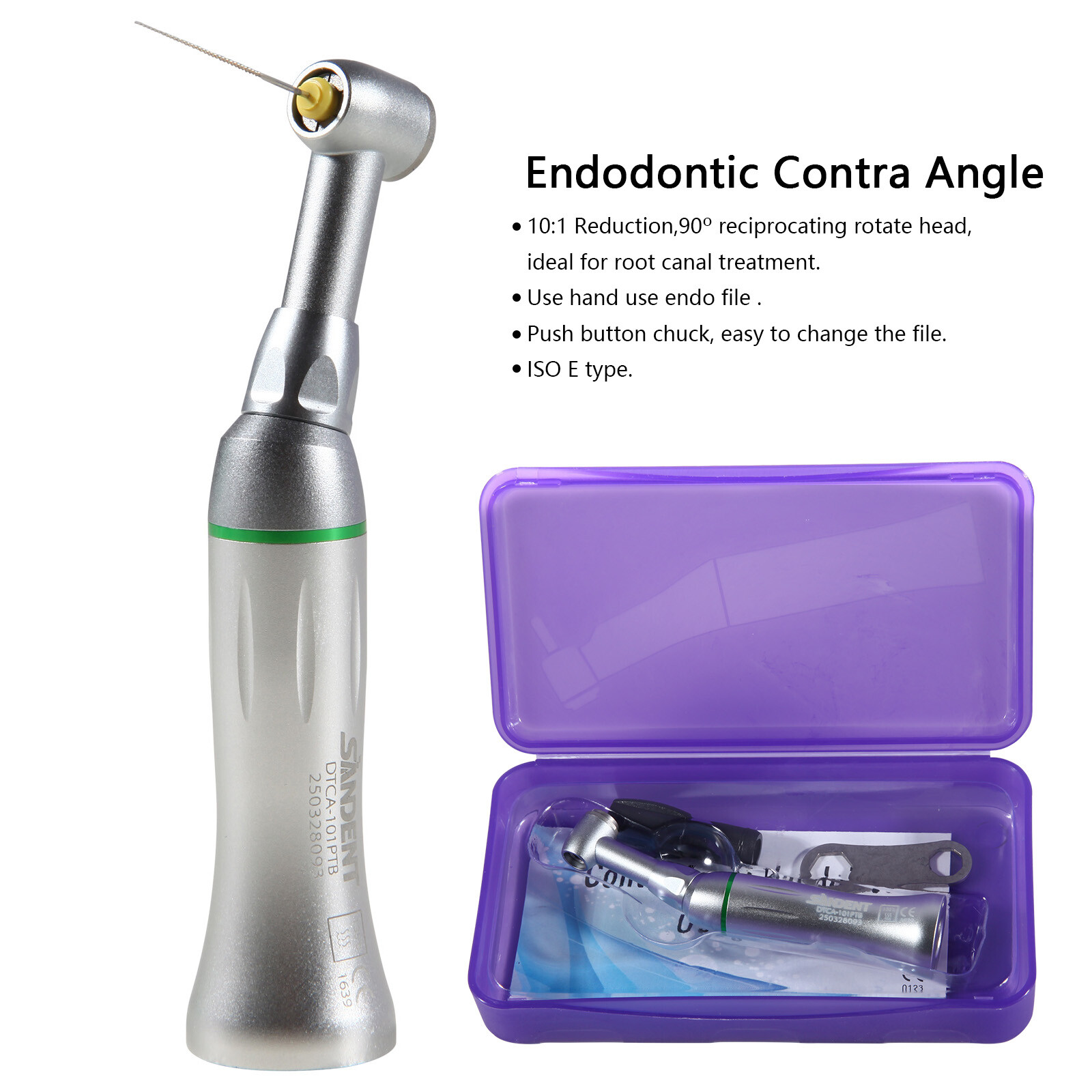 Dental Endo Reciprocating Handpiece 10:1 Contra Angle Endodontic 90° M4 NSK