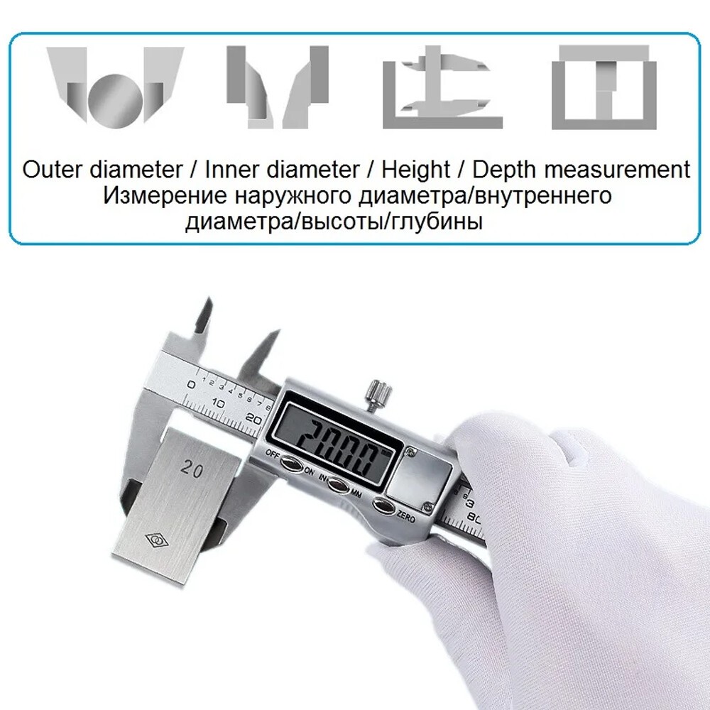 Digital Caliper Micrometer LCD Gauge Vernier Electronic Measuring Tool 6″ 150mm
