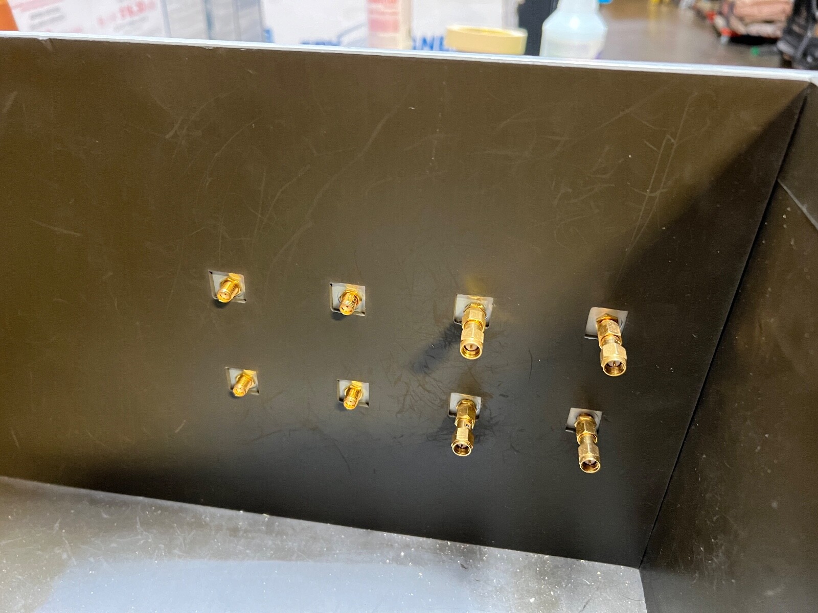 RF Shield Box Faraday enclosure EMI RFID Pass Through Interfaces Hydraulic lid