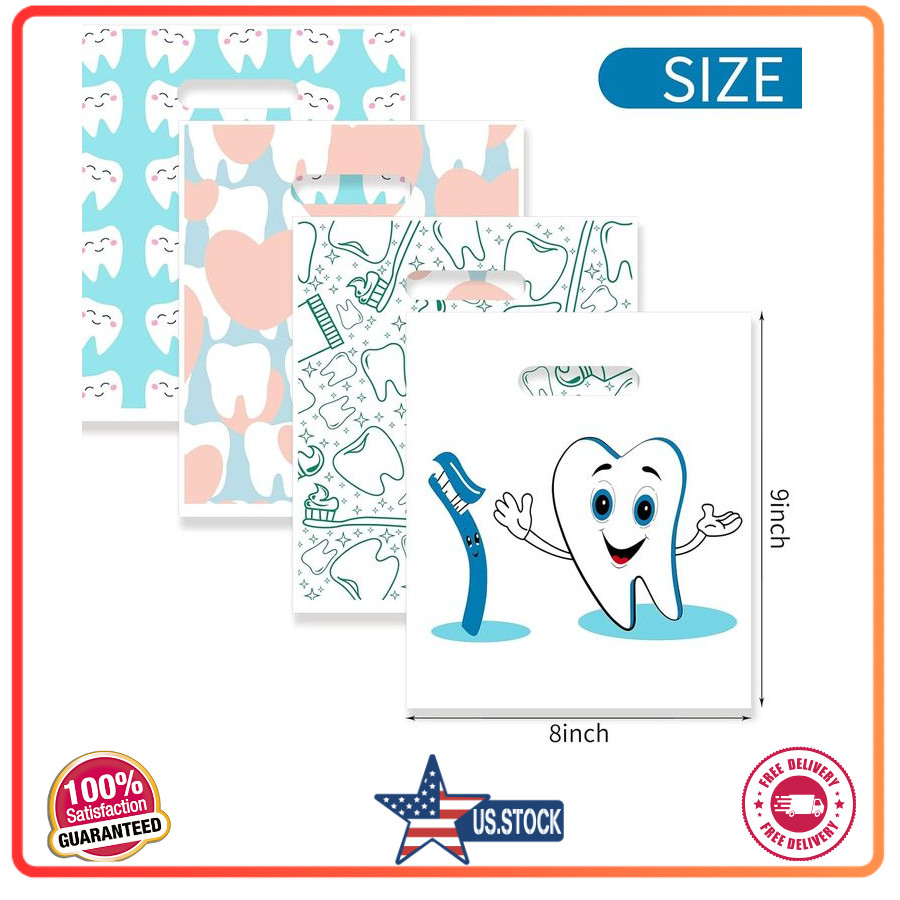 800PCS Dental Goodie Bags 9×8 Inch for Clinics, Schools & Patient Care