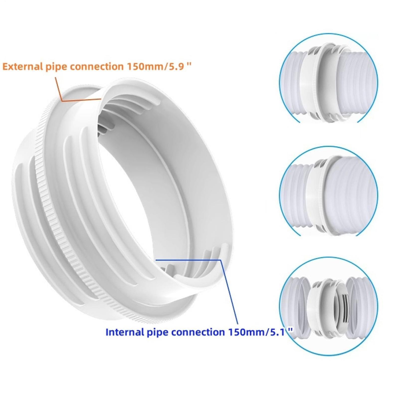 Portable Air Conditioner Hose Connector, Universal Exhaust Hose Coupler