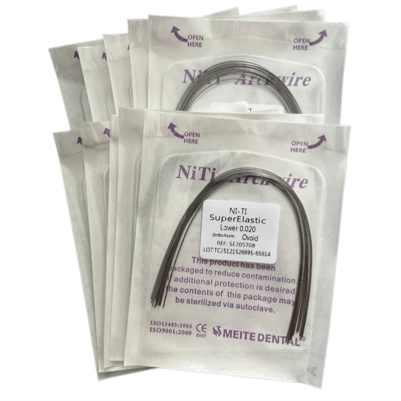 Dental Orthodontic Arch Wire Super Elastic Niti Round Rectangular Ovoid Form