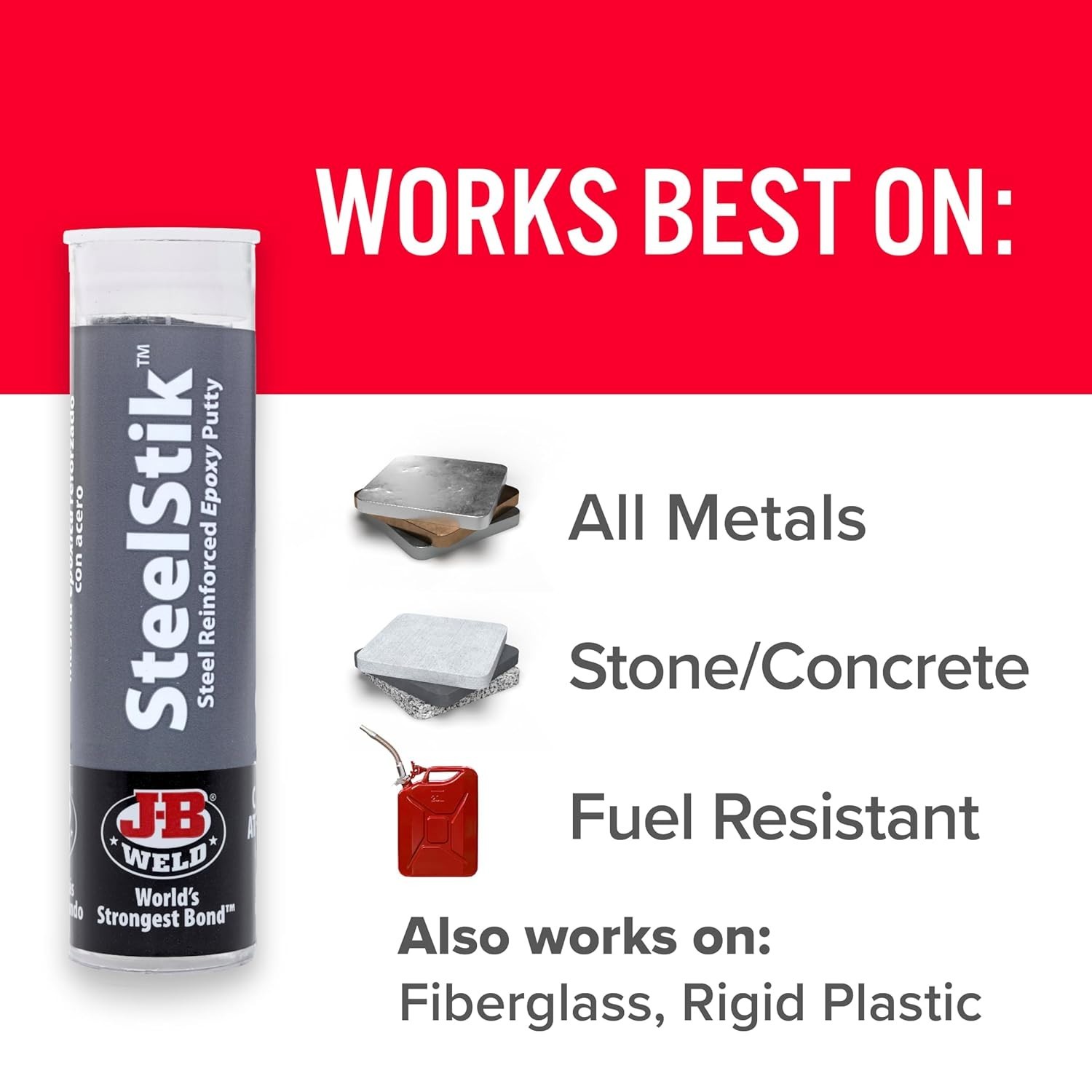 Steel Reinforced Epoxy Putty Stick – 1 Hour Cure, Waterproof, Dark Grey