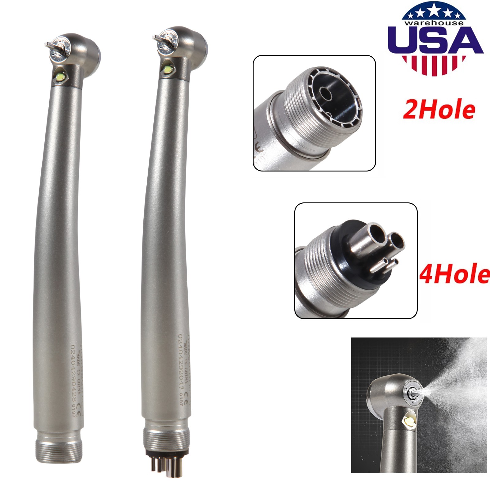 Turbina LED 2/4 orificios con pieza mano de alta velocidad dental NSK Style