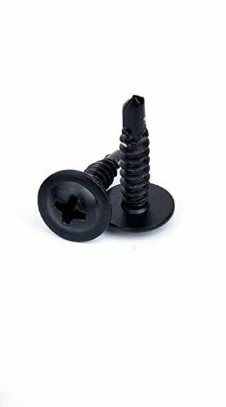 Modified Truss Head #8 x 1/2″ to 3″ Self Drilling Screws, Black