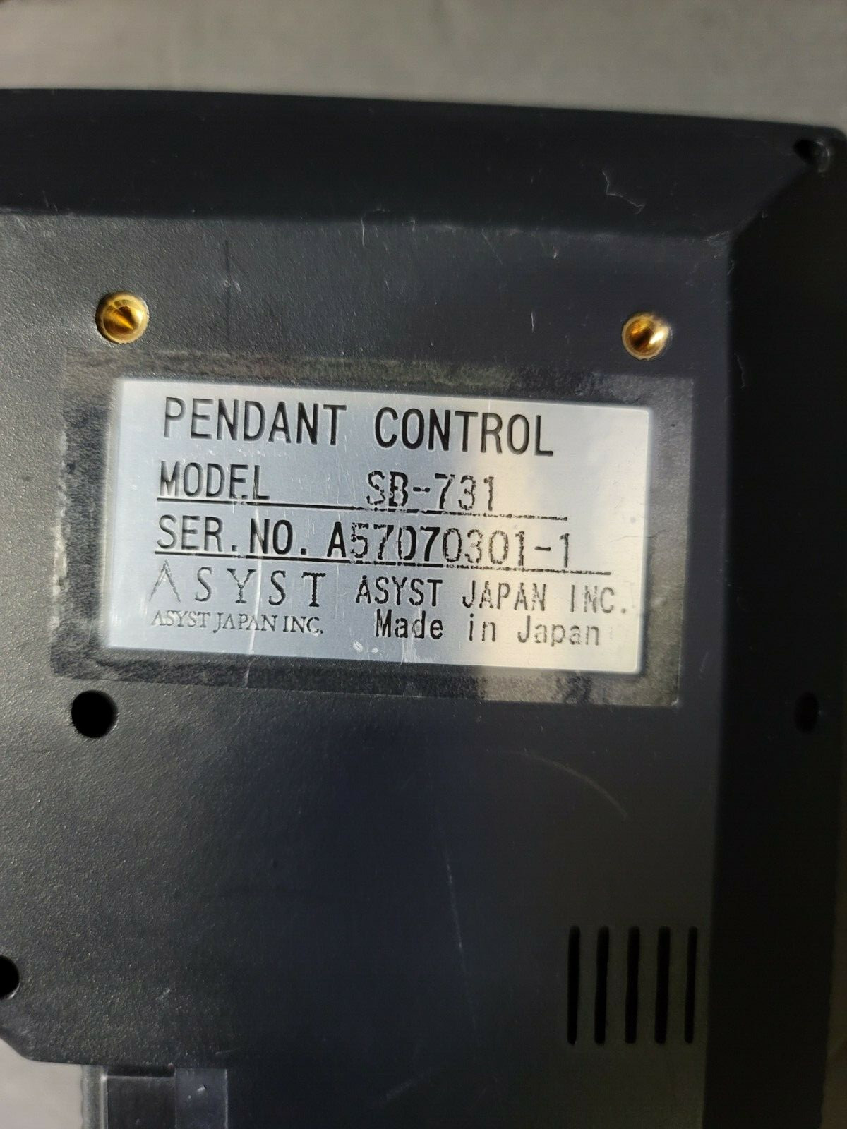 AS IS Asyst SB-731, RT13-5CJ-304-BKcsy Robot Pendant Controller UNTESTED