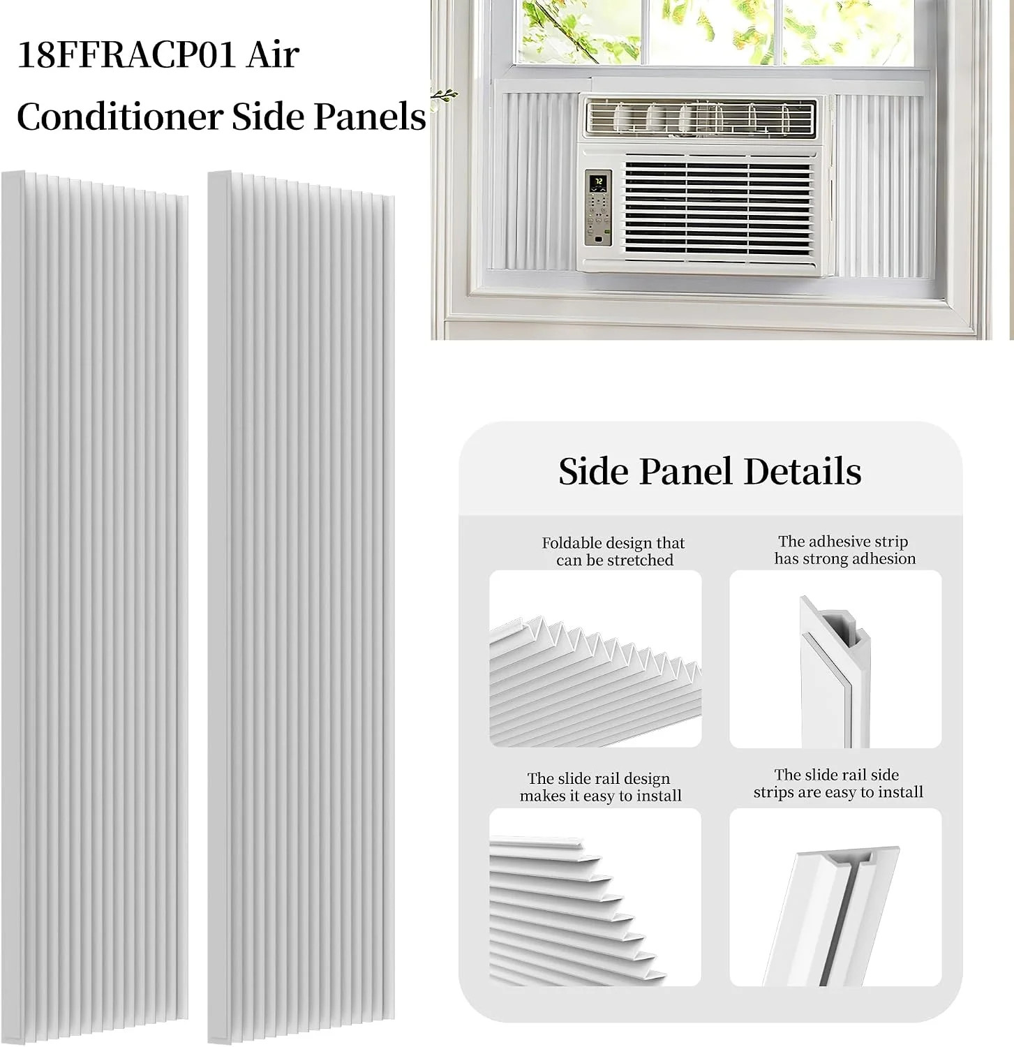 Side Panels Air Conditioner Compatible with Frigi-daire 18FFRACP01 Universal Air