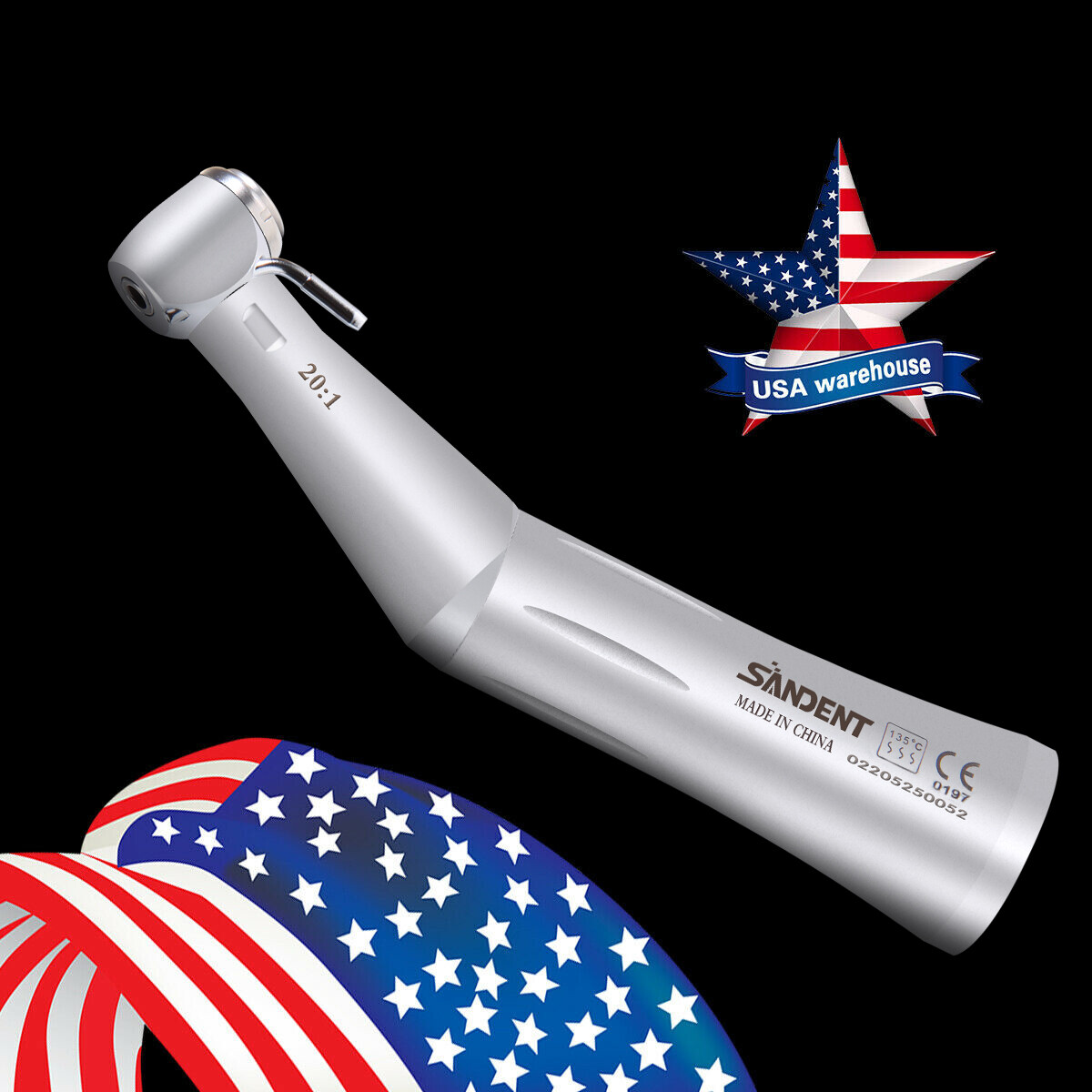 1-10* Dental Implant Reduction 20:1 Low Speed Contra Angle Surgical Handpiece DL