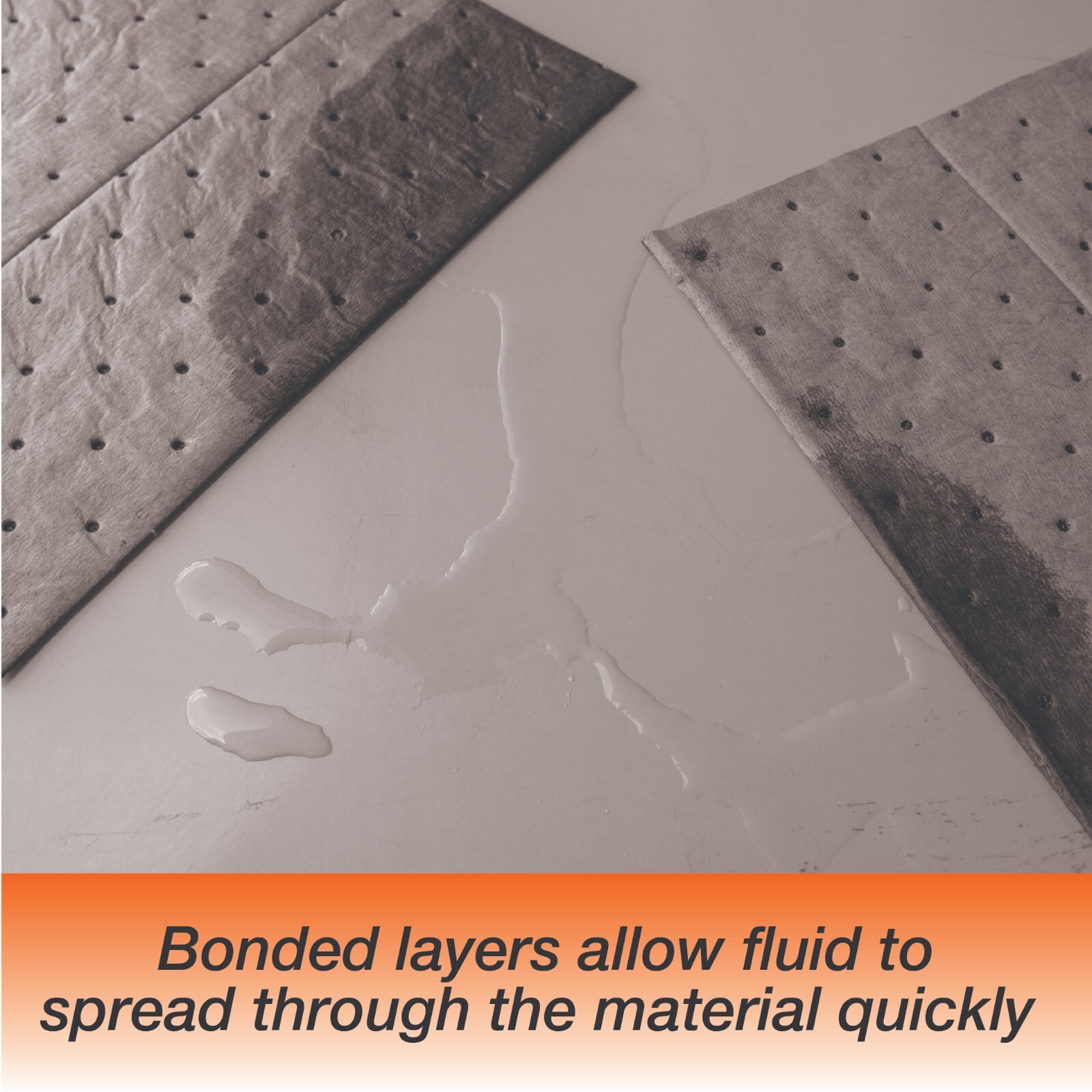 Heavyweight Universal Oil-Absorbing Pads (Grey) 10 inch x 13 inch – Pack of 100