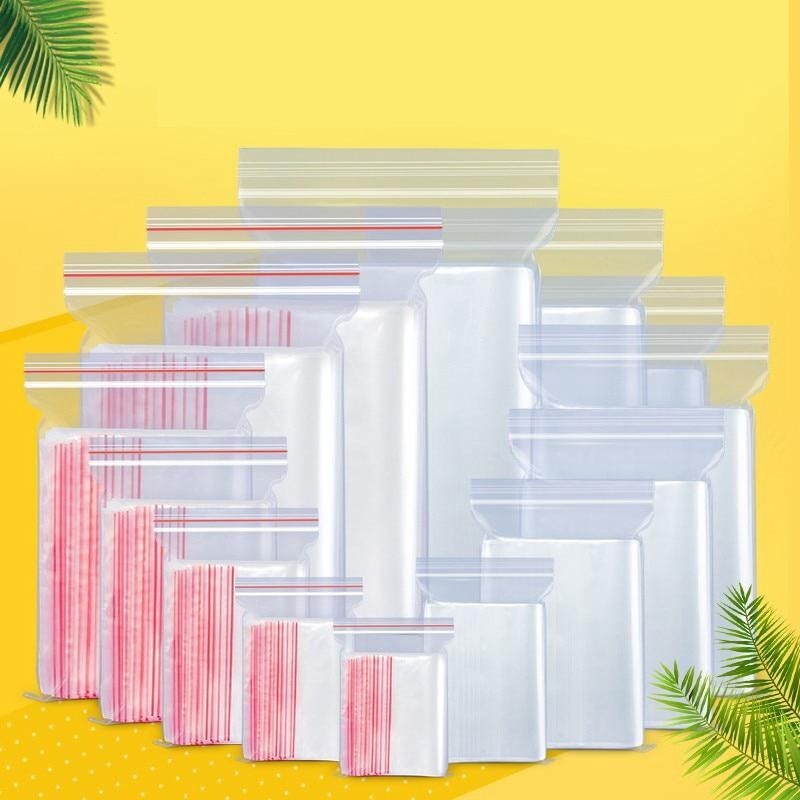 Grip Seal Bags Self Resealable Grip Poly Plastic Clear Zip Lock MIX 2 Mil 2ML