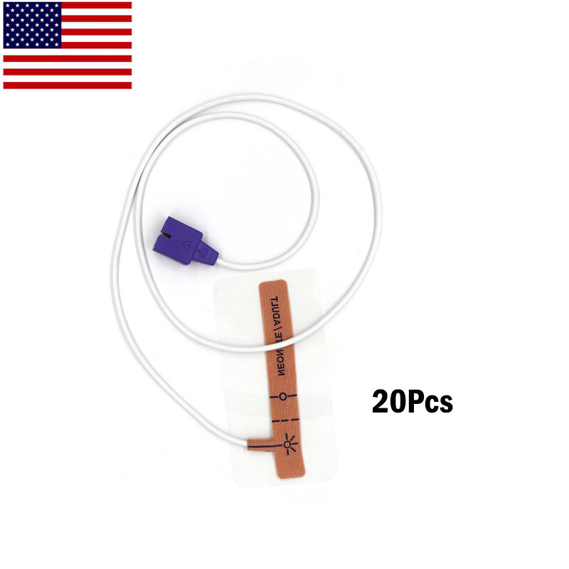 20Pcs/Pack Compatible for Oximax Neonate Adult SpO2 Sensor DB9,US